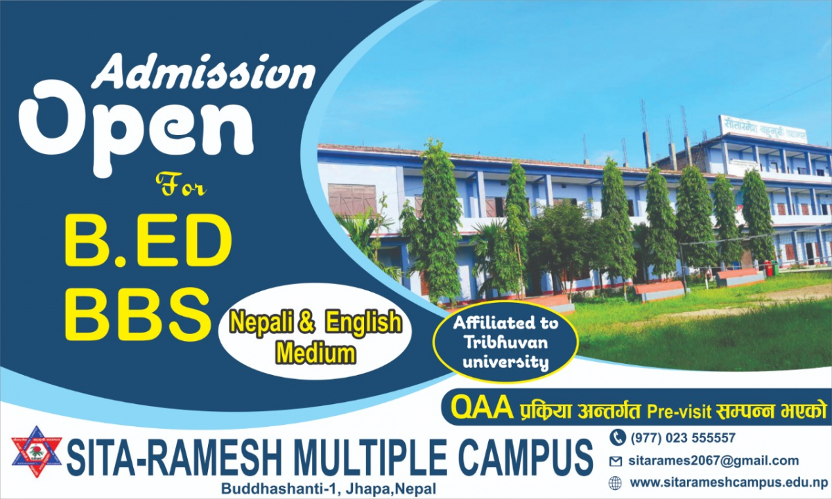 Admissions Open for BBS and BEd 2079 (English and Nepali Medium)